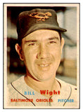 1957 Topps Baseball #340 Bill Wight Orioles EX 508359