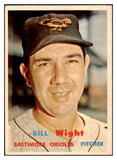 1957 Topps Baseball #340 Bill Wight Orioles VG-EX 508360