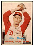 1957 Topps Baseball #341 Don Gross Reds EX 508365