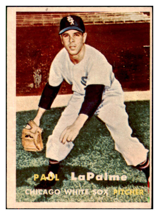 1957 Topps Baseball #344 Paul Lapalme White Sox EX 508371