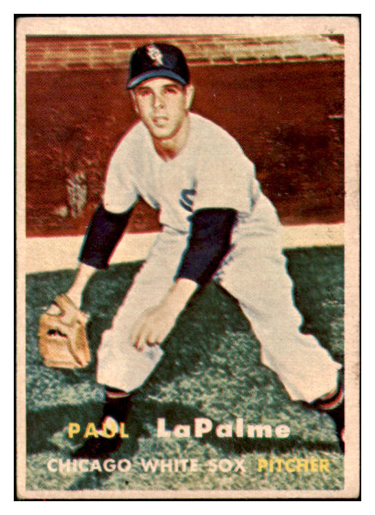 1957 Topps Baseball #344 Paul Lapalme White Sox VG-EX 508372