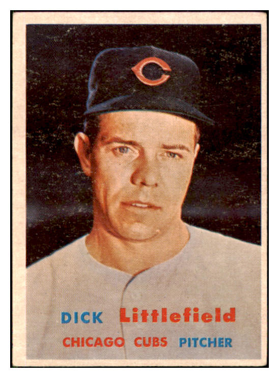 1957 Topps Baseball #346 Dick Littlefield Cubs EX 508384