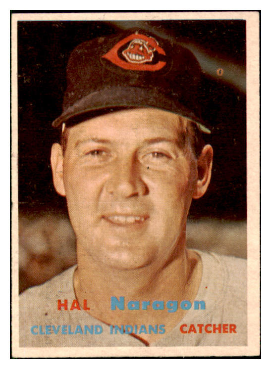 1957 Topps Baseball #347 Hal Naragon Indians EX 508389