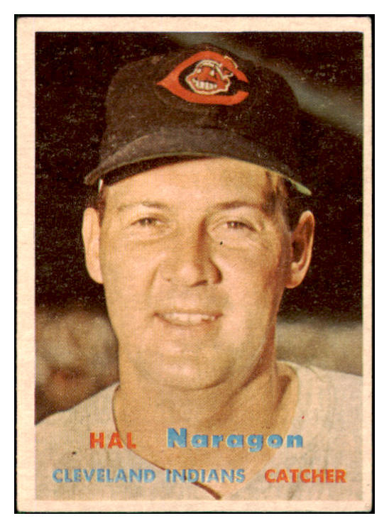 1957 Topps Baseball #347 Hal Naragon Indians EX 508390