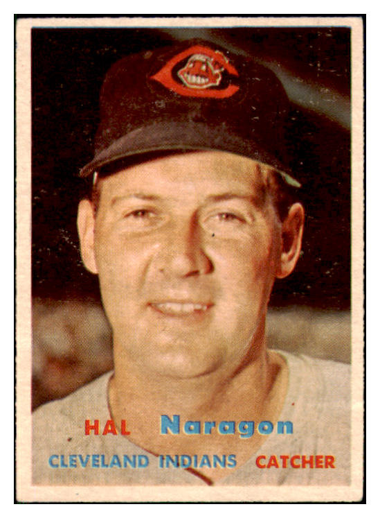 1957 Topps Baseball #347 Hal Naragon Indians VG-EX 508391