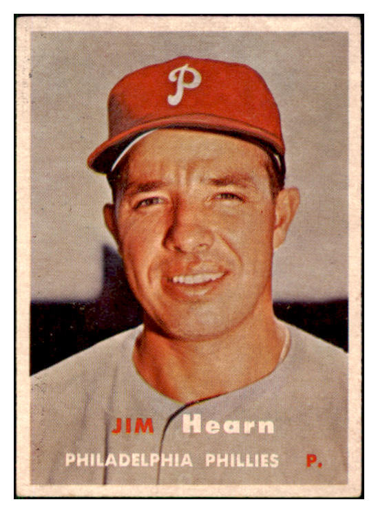 1957 Topps Baseball #348 Jim Hearn Phillies EX 508396