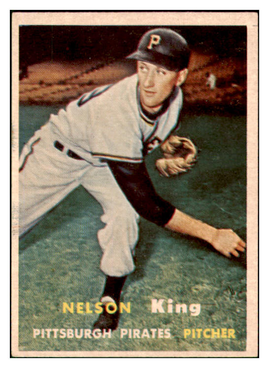 1957 Topps Baseball #349 Nelson King Pirates EX 508401