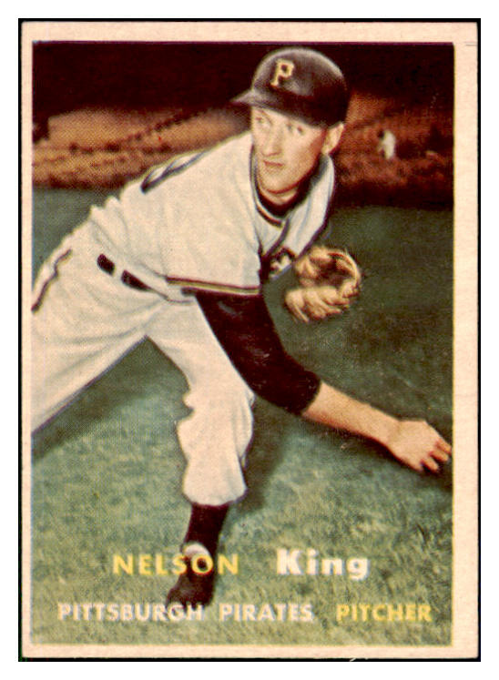 1957 Topps Baseball #349 Nelson King Pirates EX 508402