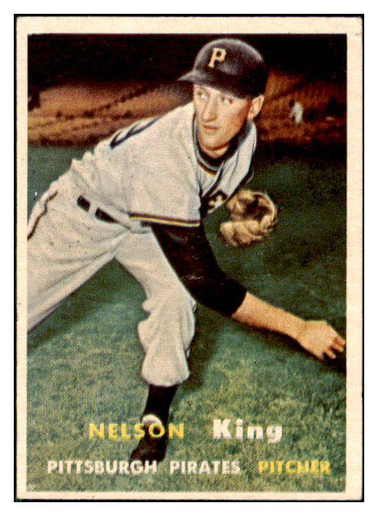 1957 Topps Baseball #349 Nelson King Pirates EX 508403