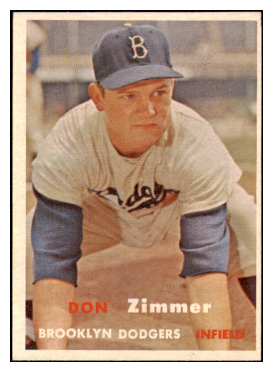 1957 Topps Baseball #284 Don Zimmer Dodgers EX-MT 508420