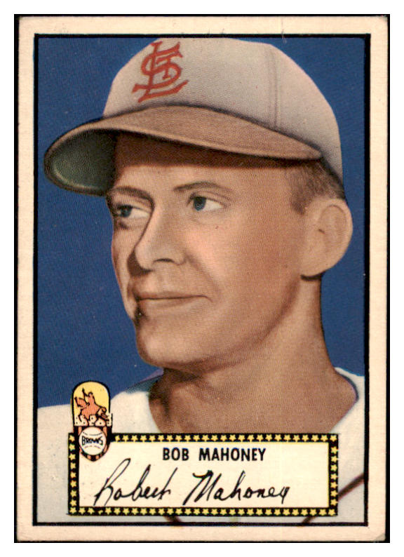 1952 Topps Baseball #058 Bob Mahoney Browns VG-EX Black 508422