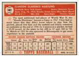 1952 Topps Baseball #141 Clint Hartung Giants EX 508432