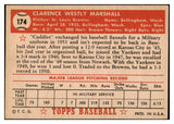 1952 Topps Baseball #174 Clarence Marshall Browns EX 508439