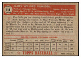 1952 Topps Baseball #114 Willard Ramsdell Cubs VG-EX 508450