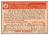 1952 Topps Baseball #132 Clyde Kluttz Senators VG-EX 508454