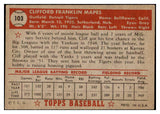 1952 Topps Baseball #103 Cliff Mapes Tigers VG-EX 508459