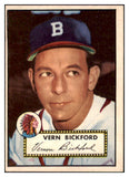 1952 Topps Baseball #252 Vern Bickford Braves EX 508468