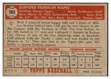 1952 Topps Baseball #103 Cliff Mapes Tigers EX+/EX-MT 508475