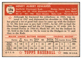 1952 Topps Baseball #176 Hank Edwards Reds EX+/EX-MT 508476