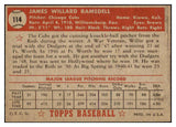 1952 Topps Baseball #114 Willard Ramsdell Cubs EX+/EX-MT 508481