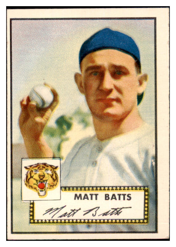 1952 Topps Baseball #230 Matt Batts Tigers EX+/EX-MT 508490