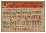 1952 Topps Baseball #087 Dale Coogan Pirates EX+/EX-MT 508494