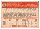 1952 Topps Baseball #152 Al Evans Red Sox EX-MT 508504