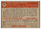 1952 Topps Baseball #225 Frank Baumholtz Cubs EX+/EX-MT 508506