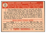 1952 Topps Baseball #171 Ed Erautt Reds EX+/EX-MT 508507