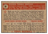 1952 Topps Baseball #038 Wally Westlake Cardinals EX-MT Red 508512