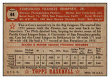 1952 Topps Baseball #044 Con Dempsey Phillies EX+/EX-MT Red 508515