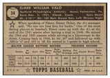 1952 Topps Baseball #034 Elmer Valo A's EX+/EX-MT Black 508516