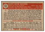 1952 Topps Baseball #263 Harry Brecheen Cardinals EX+/EX-MT 508517