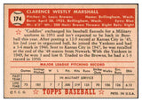 1952 Topps Baseball #174 Clarence Marshall Browns EX-MT 508528