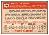 1952 Topps Baseball #168 Charlie Silvera Yankees EX-MT 508532