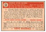 1952 Topps Baseball #168 Charlie Silvera Yankees EX-MT 508540