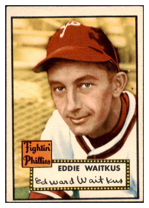 1952 Topps Baseball #158 Eddie Waitkus Phillies EX-MT 508552