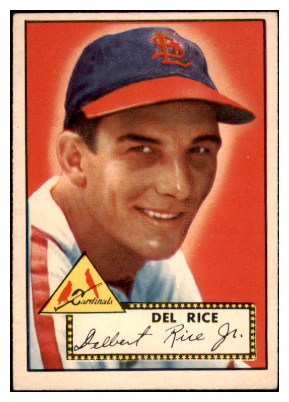 1952 Topps Baseball #100 Del Rice Cardinals EX+/EX-MT 508556