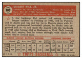 1952 Topps Baseball #100 Del Rice Cardinals EX+/EX-MT 508556