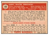 1952 Topps Baseball #142 Harry Perkowski Reds EX-MT 508566