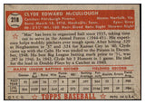 1952 Topps Baseball #218 Clyde Mccullough Pirates EX-MT 508571