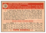 1952 Topps Baseball #148 Johnny Klippstein Cubs EX-MT 508575