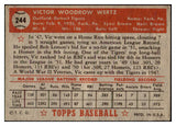 1952 Topps Baseball #244 Vic Wertz Tigers VG-EX 508578