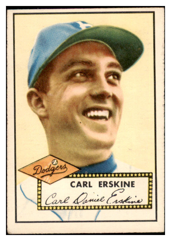 1952 Topps Baseball #250 Carl Erskine Dodgers VG-EX 508579