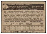 1952 Topps Baseball #076 Eddie Stanky Cardinals VG Black 508595