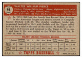 1952 Topps Baseball #098 Billy Pierce White Sox VG 508606