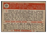 1952 Topps Baseball #232 Billy Cox Dodgers VG 508607