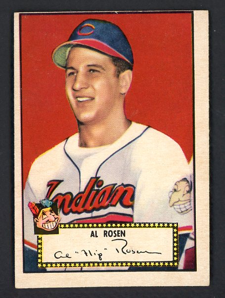 1952 Topps Baseball #010 Al Rosen Indians VG Red 508610