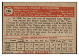 1952 Topps Baseball #126 Fred Hutchinson Tigers VG-EX 508619