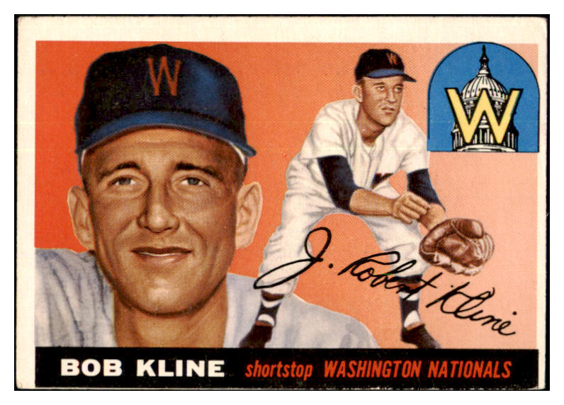 1955 Topps Baseball #173 Bob Kline Senators VG 508623